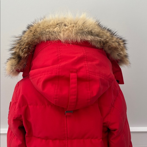 Canada Goose Red Shelburne Heritage Parka with Fur Hood - Picture 7 of 15